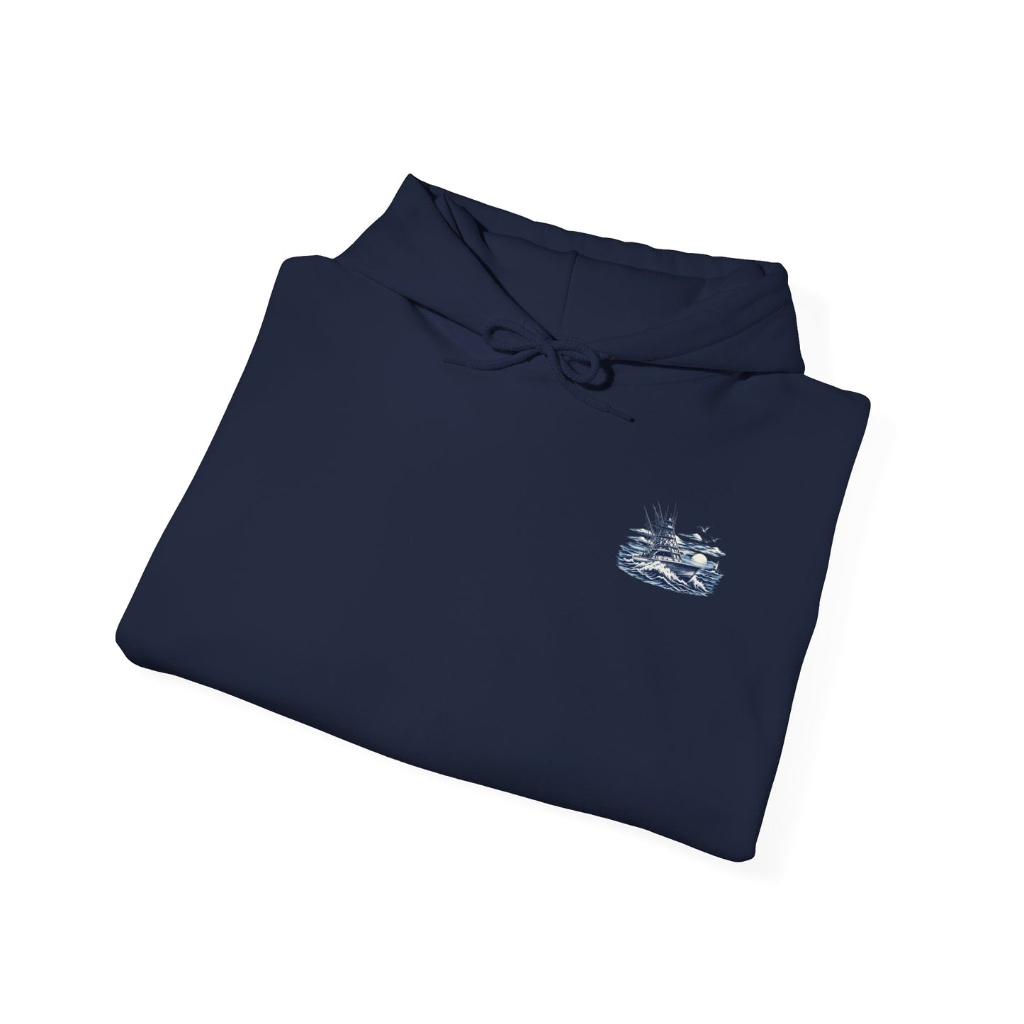 Addi’s Cape Cod Fishing Hoodie | Nautical Sportfishing Sweatshirt | Cape Cod Sleeve Design
