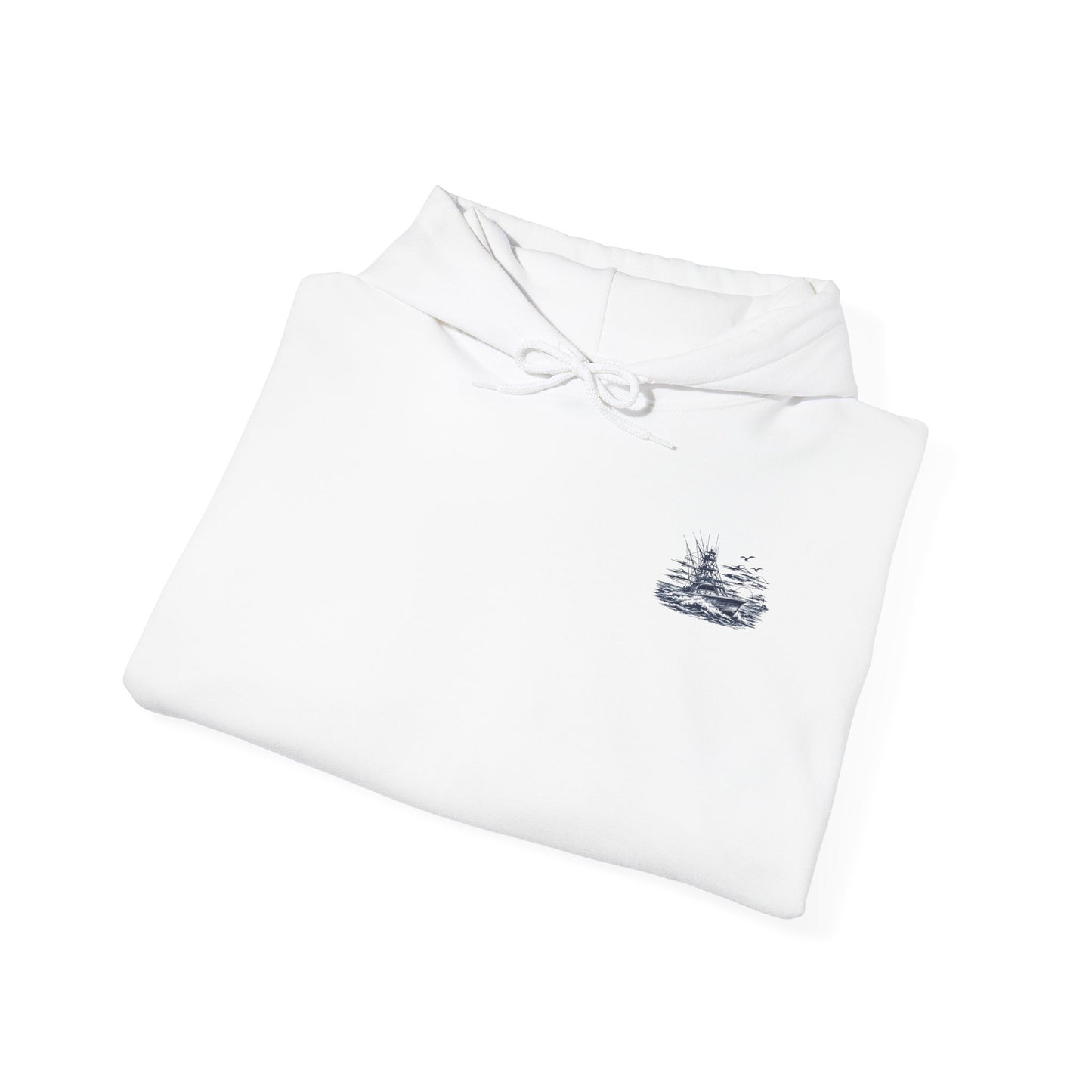 Addi’s Cape Cod Fishing Hoodie | Nautical Sportfishing Sweatshirt | Cape Cod Sleeve Design
