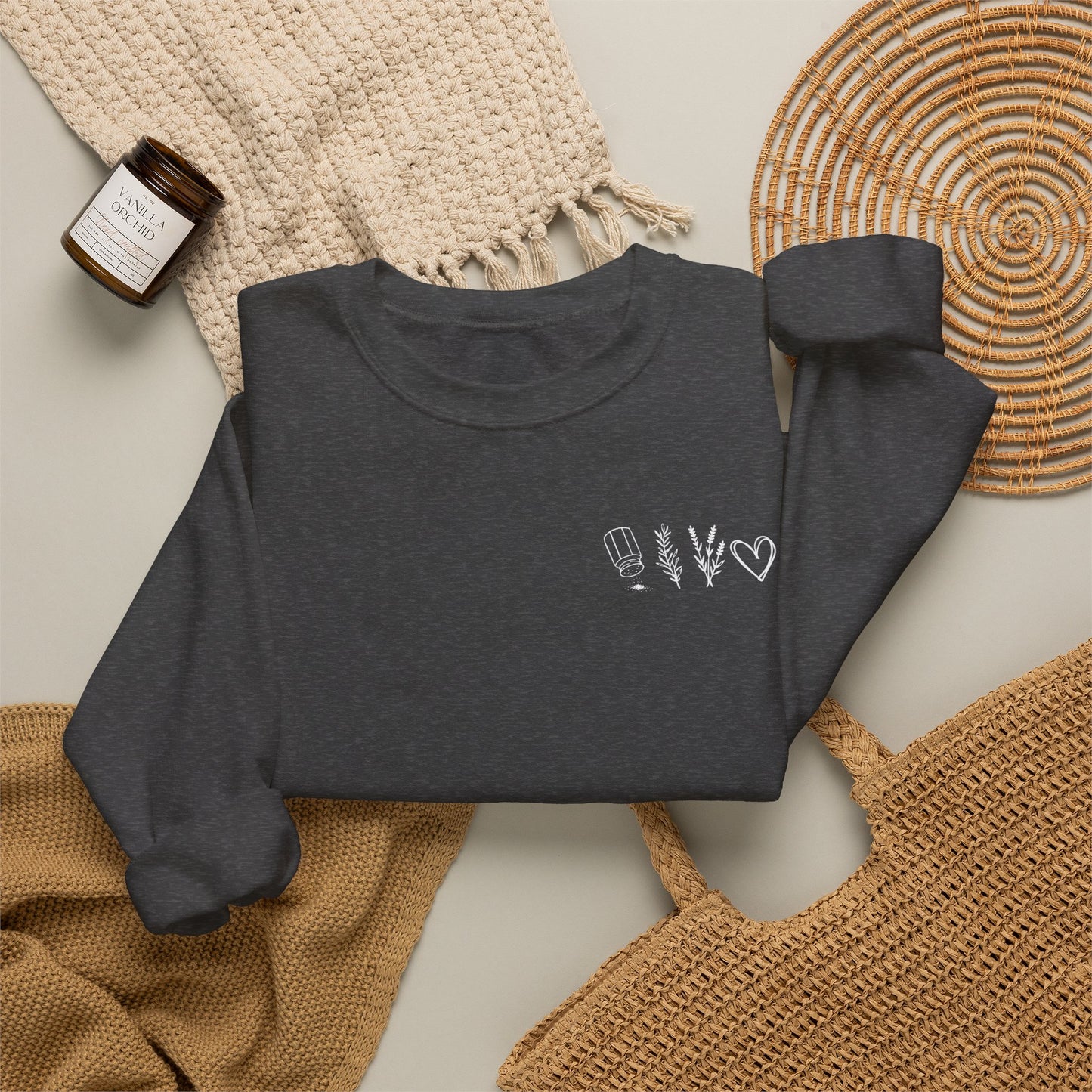 Salt, Rosemary, Lavender & Love Crewneck Sweatshirt | Practical Magic Graphic Sweatshirt