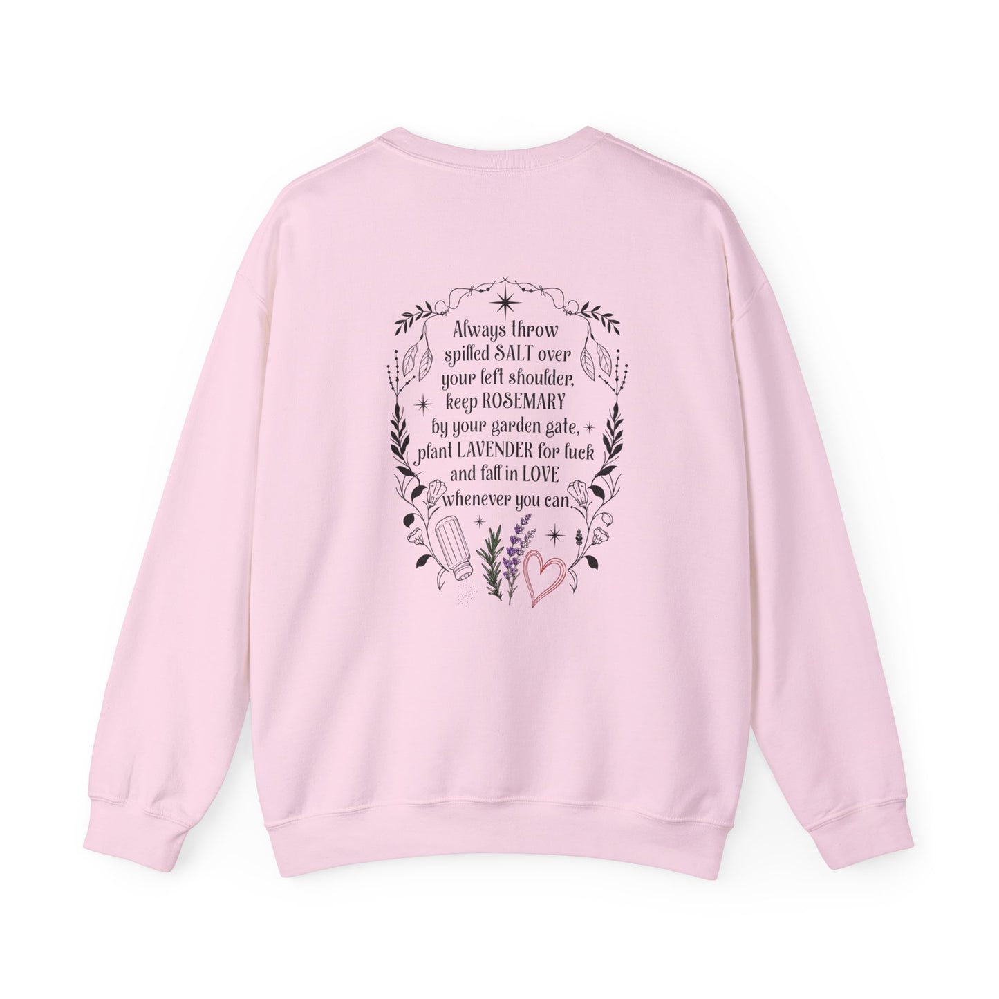Salt, Rosemary, Lavender & Love Crewneck Sweatshirt | Practical Magic Graphic Sweatshirt