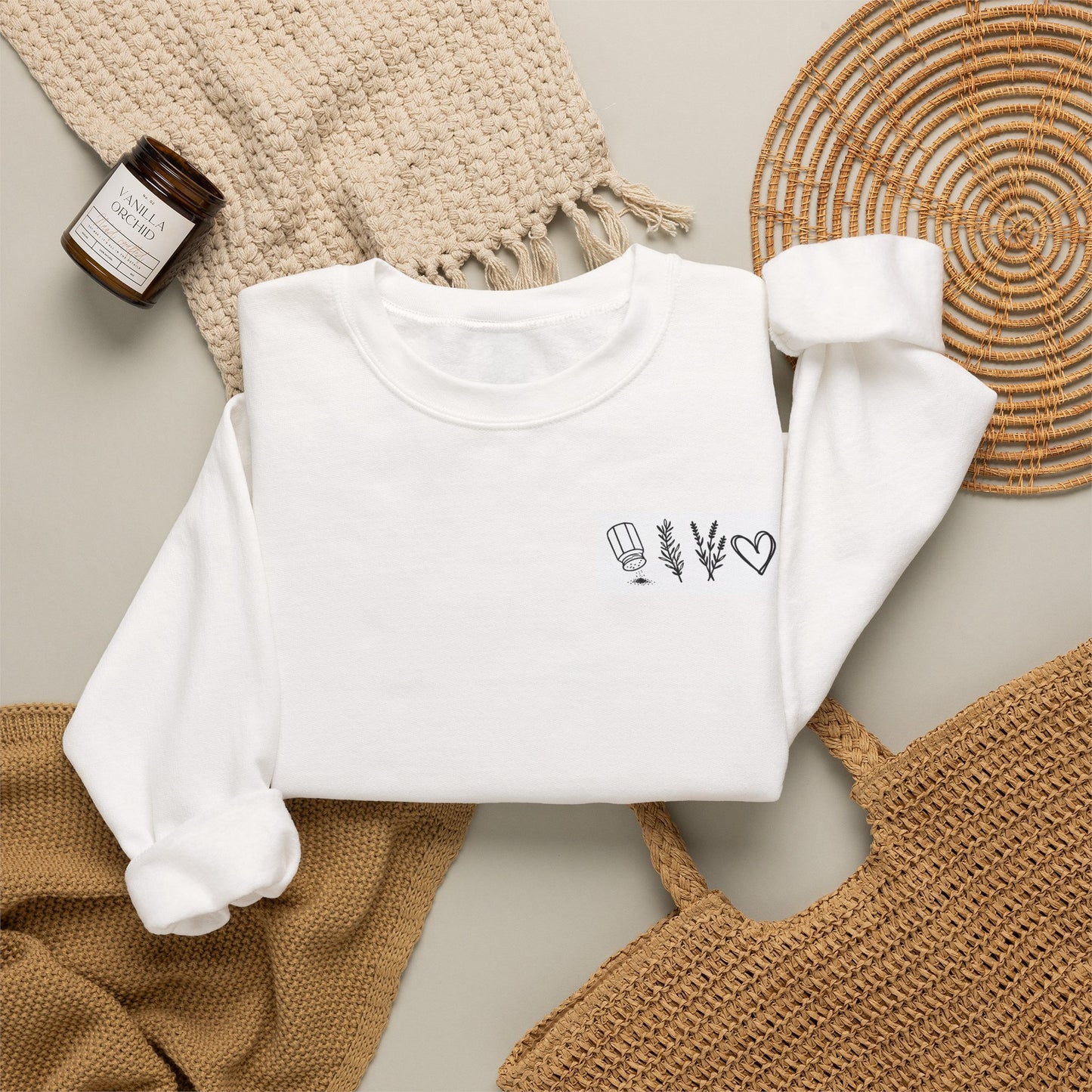 Salt, Rosemary, Lavender & Love Crewneck Sweatshirt | Practical Magic Graphic Sweatshirt