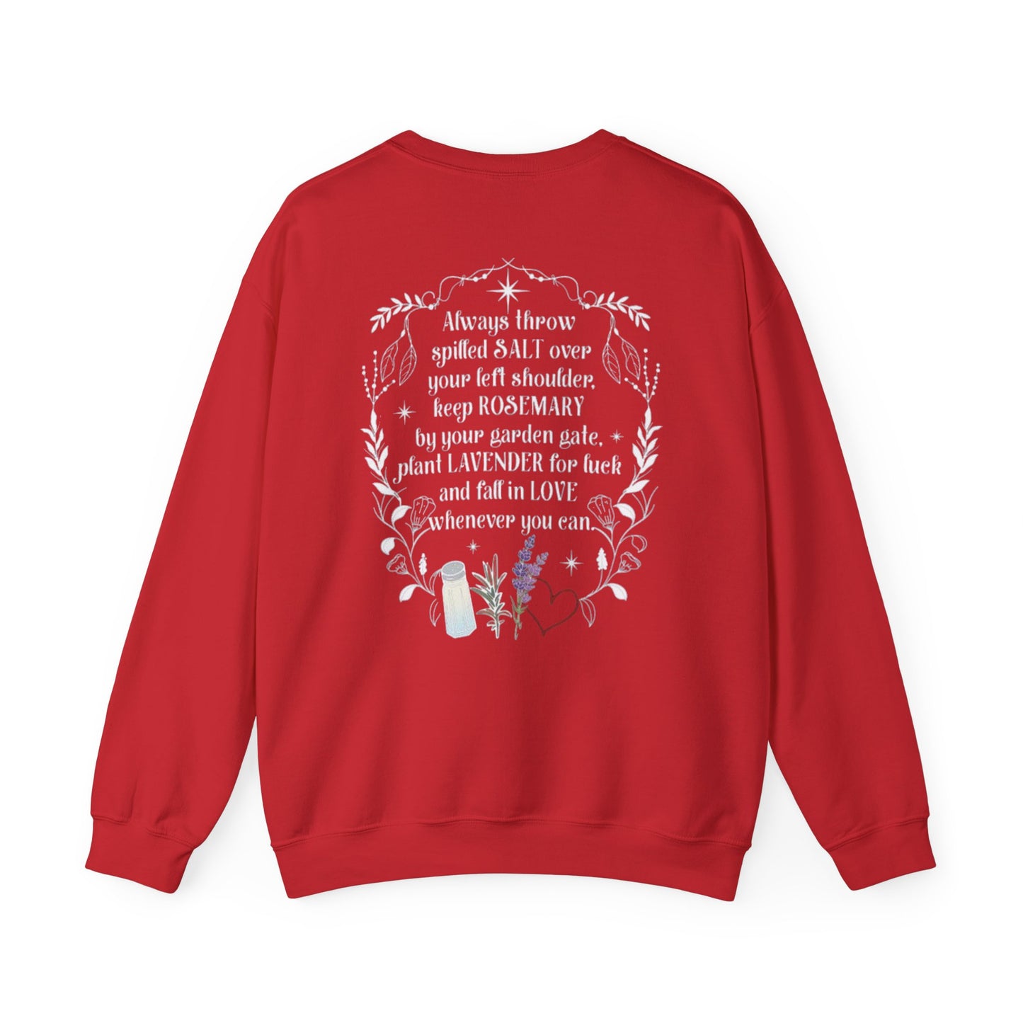 Salt, Rosemary, Lavender & Love Crewneck Sweatshirt | Practical Magic Graphic Sweatshirt