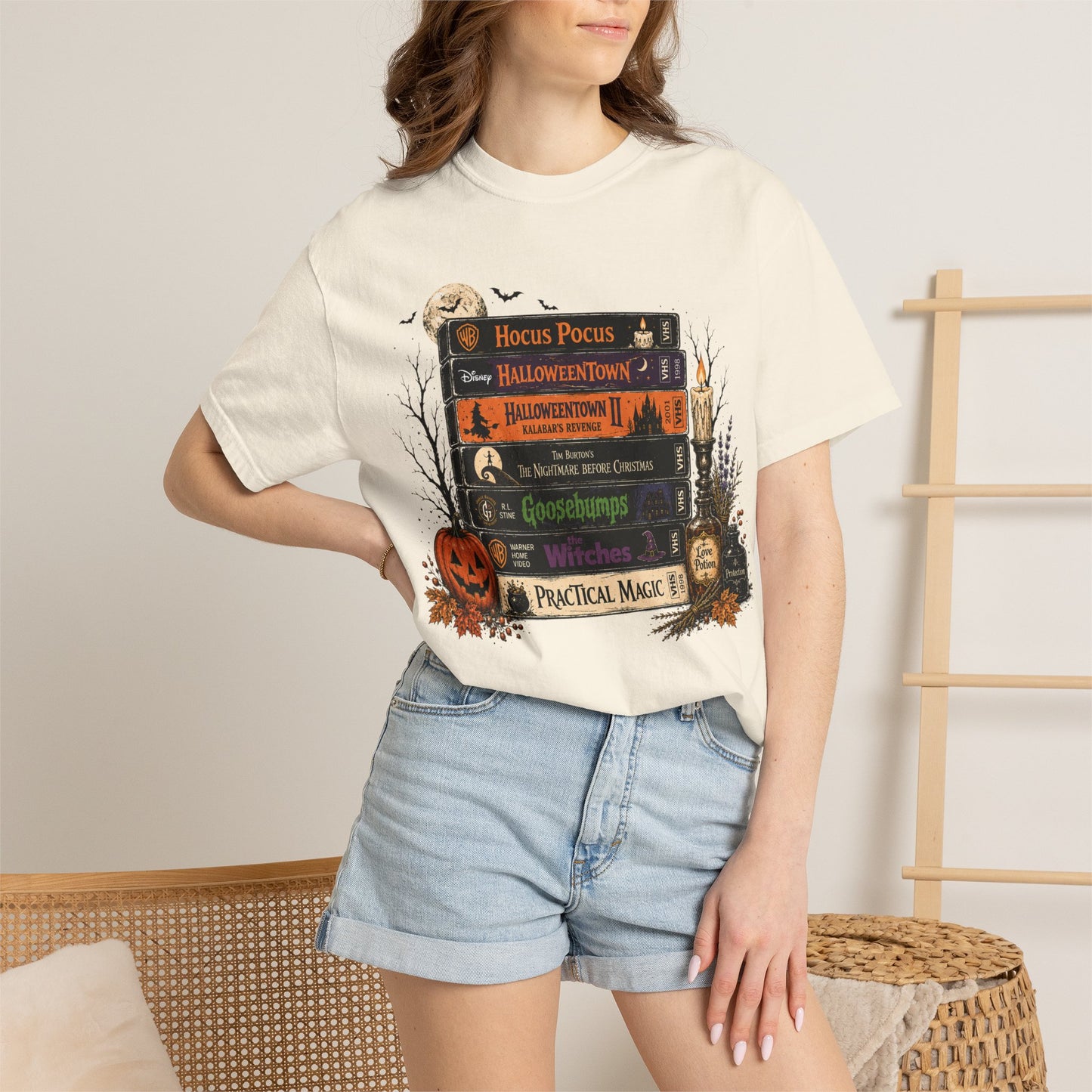 Spooky Movie Night Halloween T-Shirt | Vintage Fall Graphic Tee