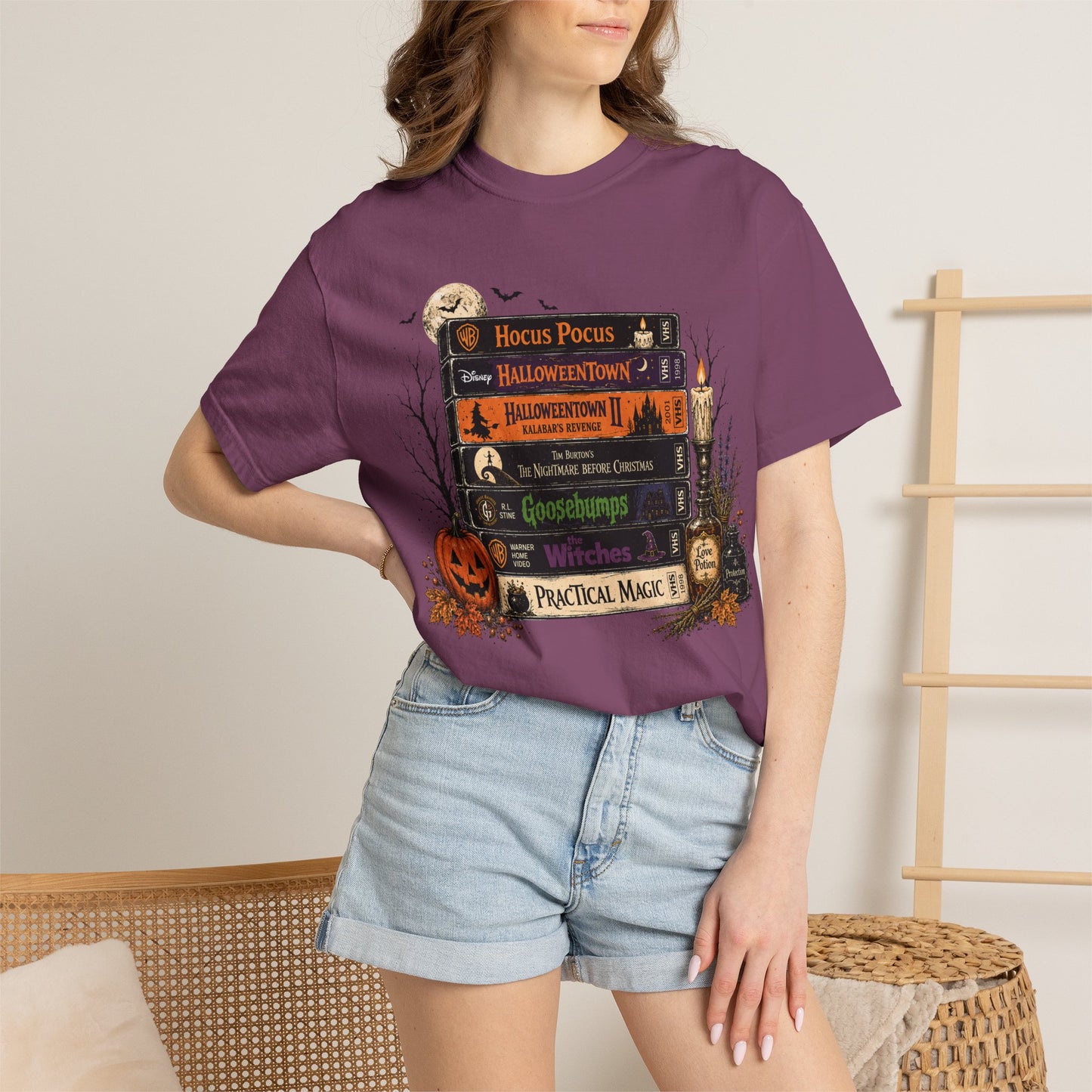Spooky Movie Night Halloween T-Shirt | Vintage Fall Graphic Tee