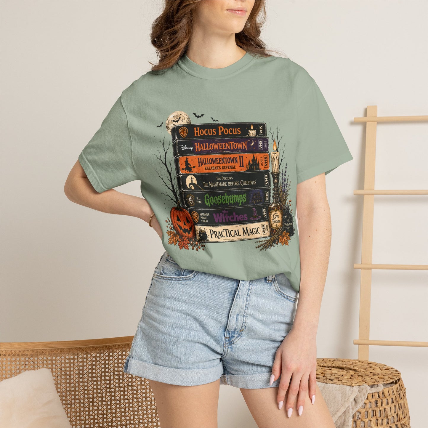 Spooky Movie Night Halloween T-Shirt | Vintage Fall Graphic Tee