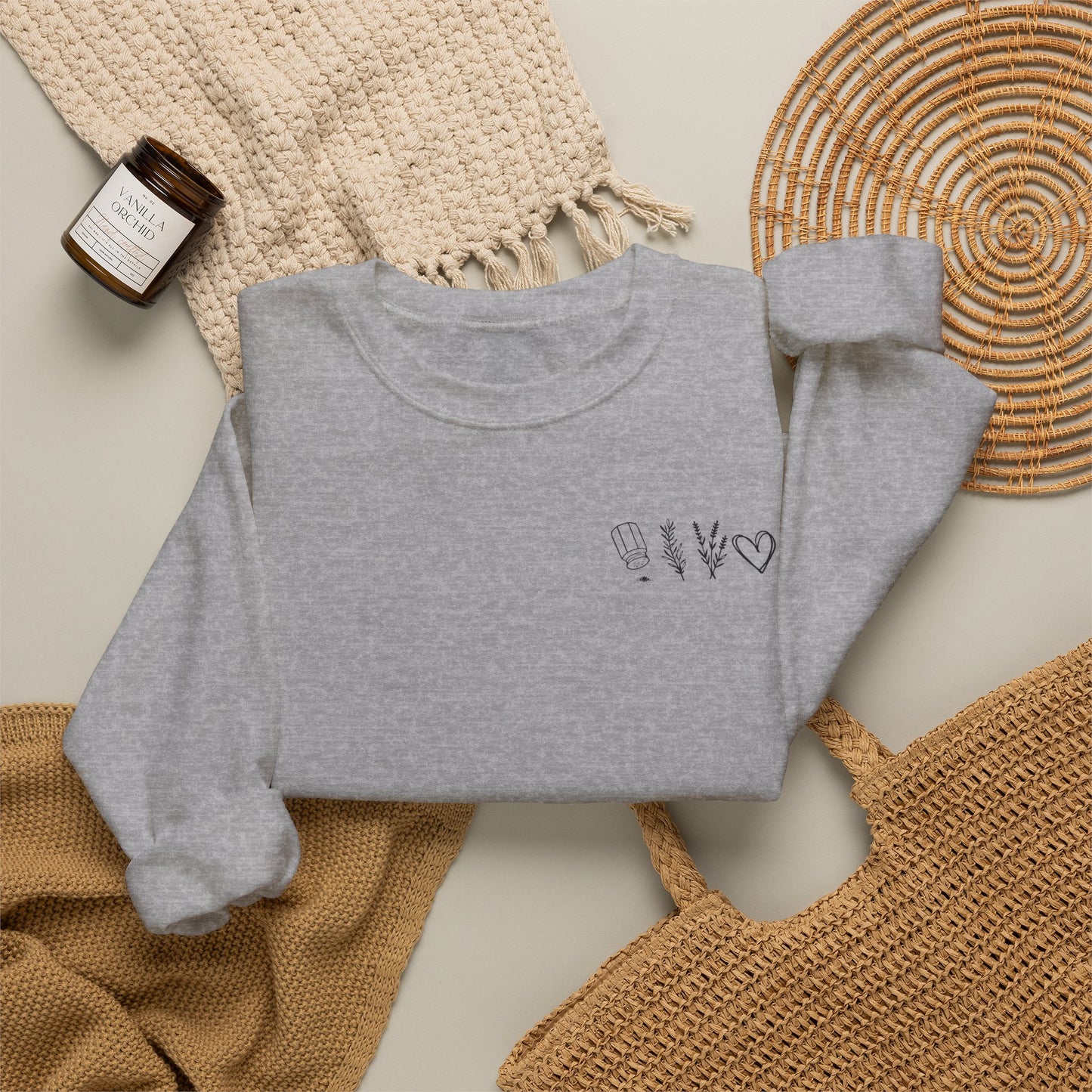 Salt, Rosemary, Lavender & Love Crewneck Sweatshirt | Practical Magic Graphic Sweatshirt