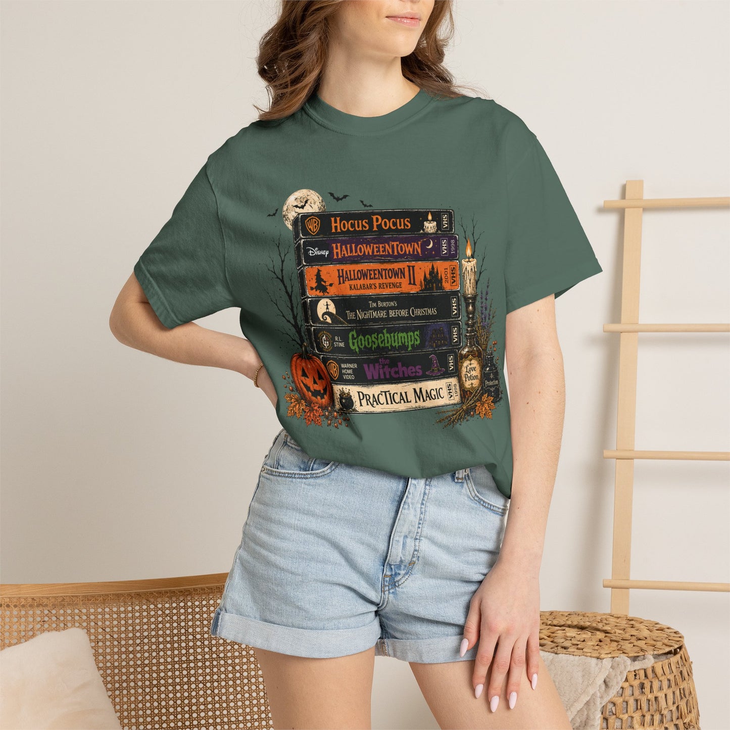 Spooky Movie Night Halloween T-Shirt | Vintage Fall Graphic Tee