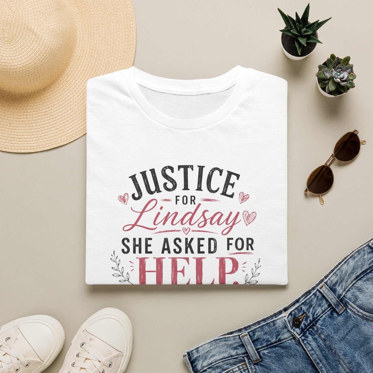 CDC Heart Support Tee | Minimal Black Back Design | Postpartum Mental Health Awareness Shirt
