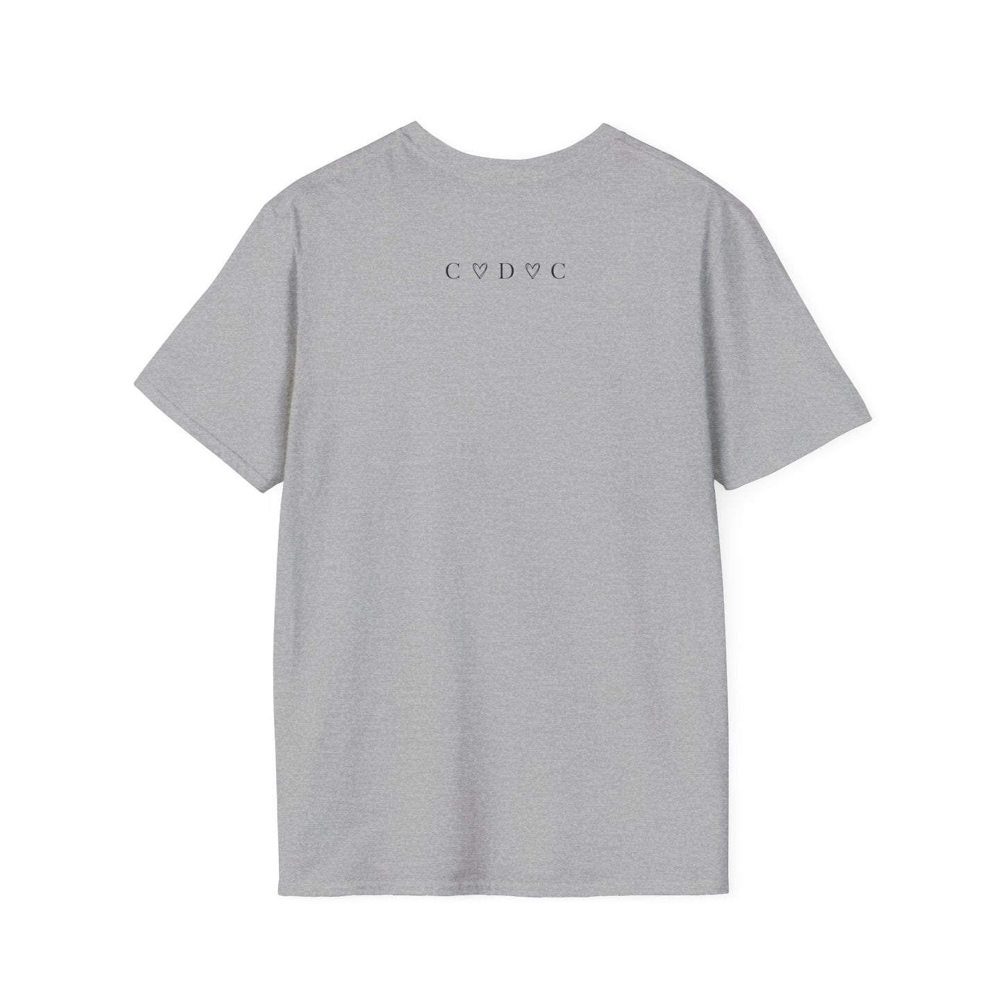 CDC Heart Support Tee | Minimal Black Back Design | Postpartum Mental Health Awareness Shirt