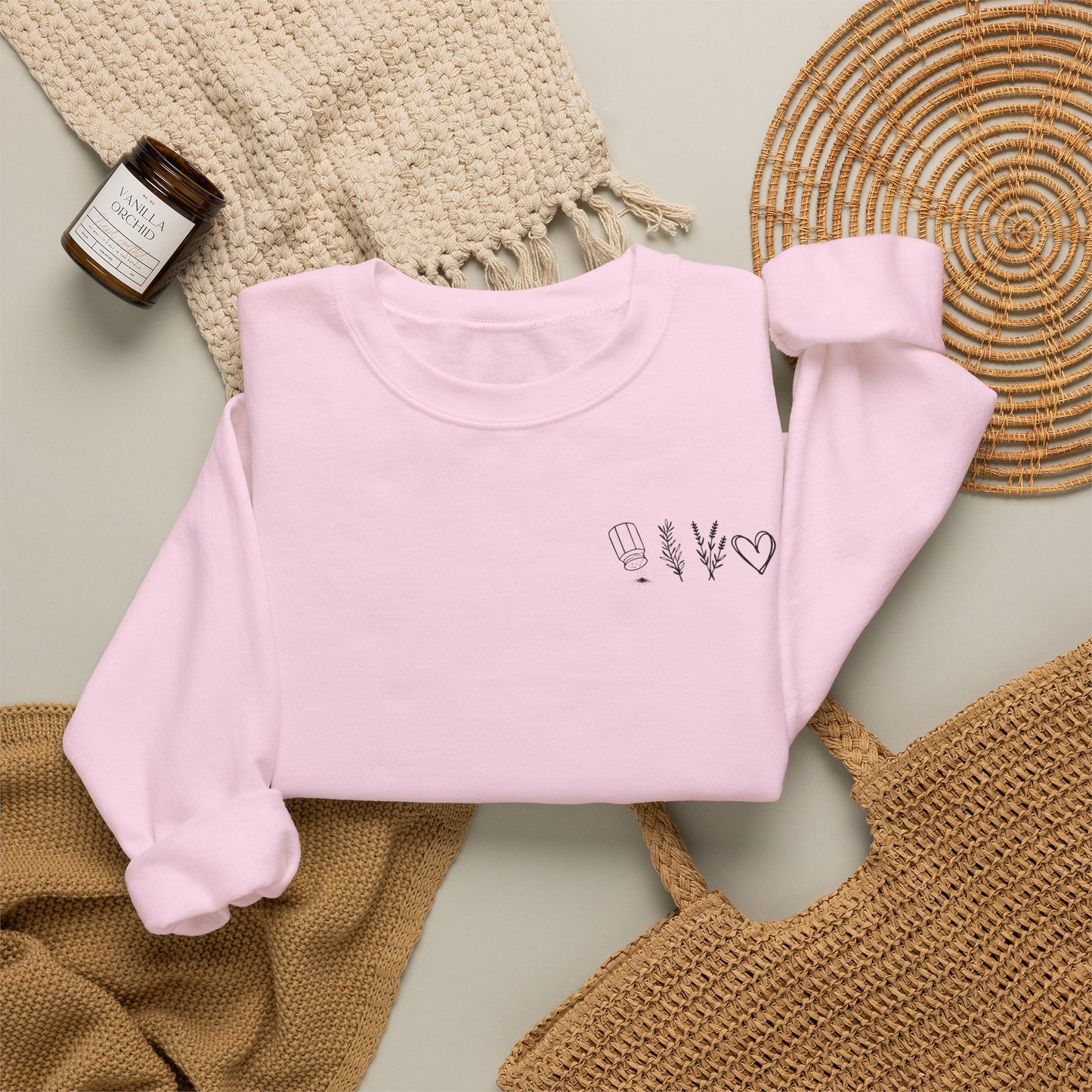 Salt, Rosemary, Lavender & Love Crewneck Sweatshirt | Practical Magic Graphic Sweatshirt