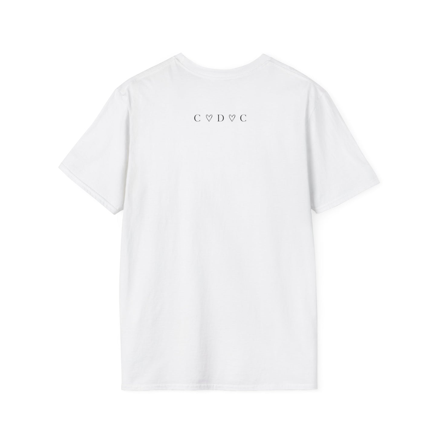 CDC Heart Support Tee | Minimal Black Back Design | Postpartum Mental Health Awareness Shirt