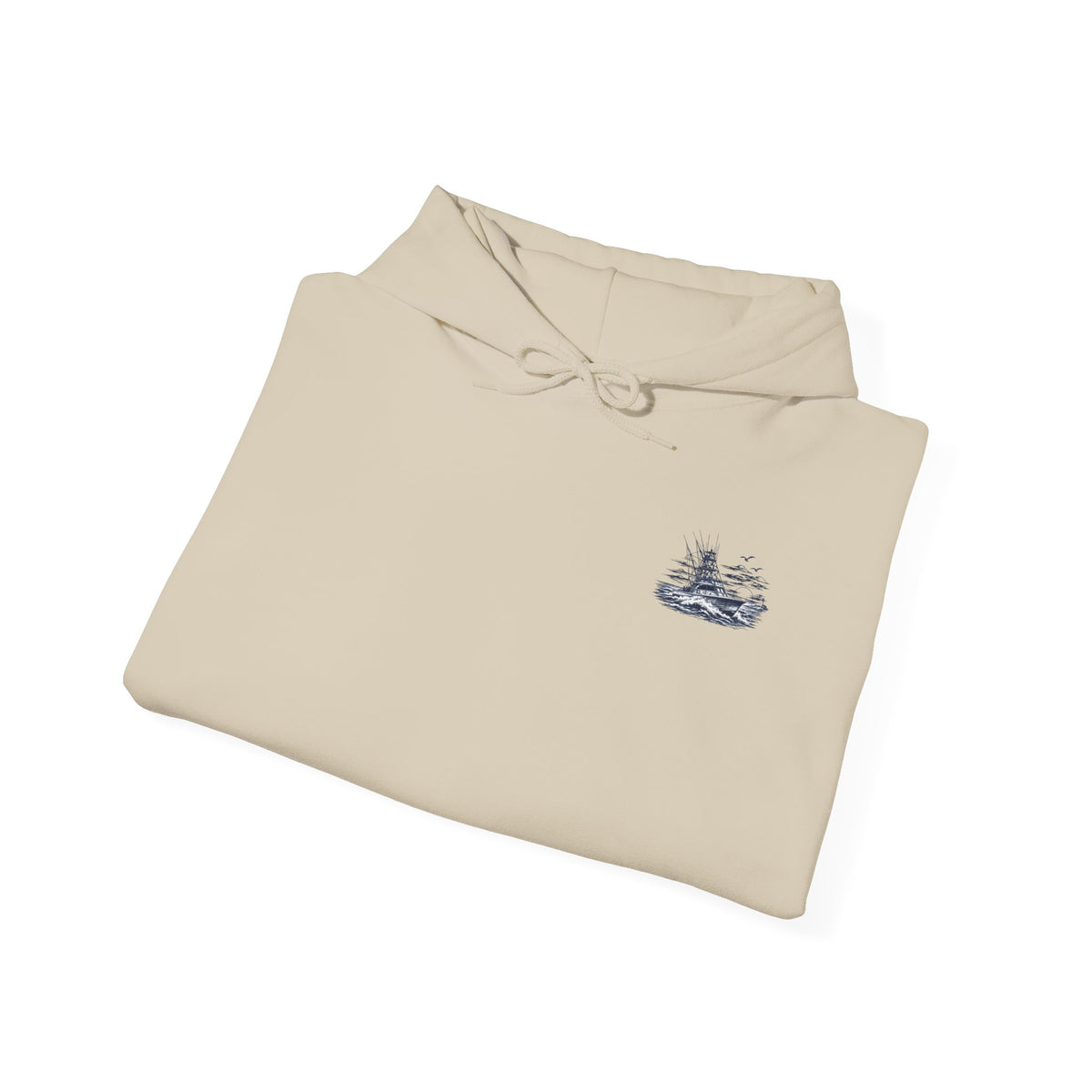 Addi’s Cape Cod Fishing Hoodie | Nautical Sportfishing Sweatshirt | Cape Cod Sleeve Design