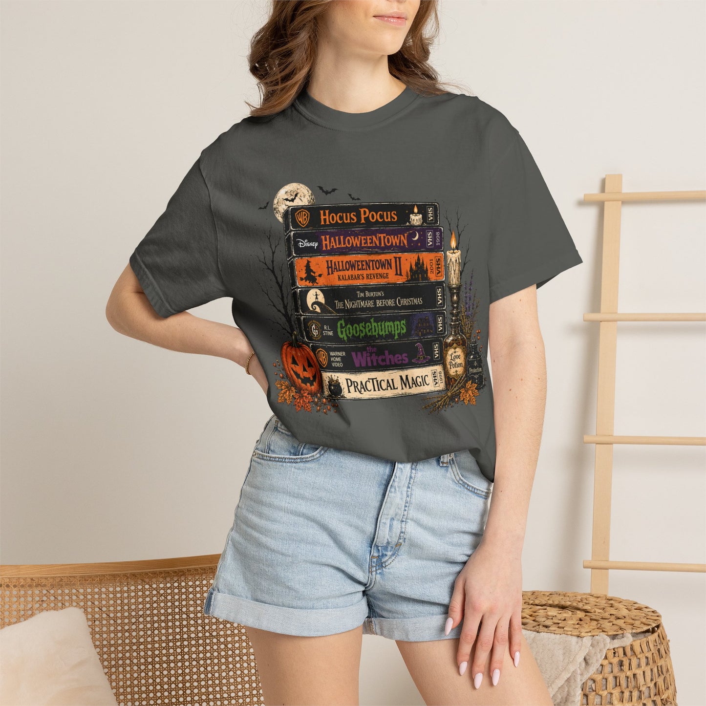 Spooky Movie Night Halloween T-Shirt | Vintage Fall Graphic Tee