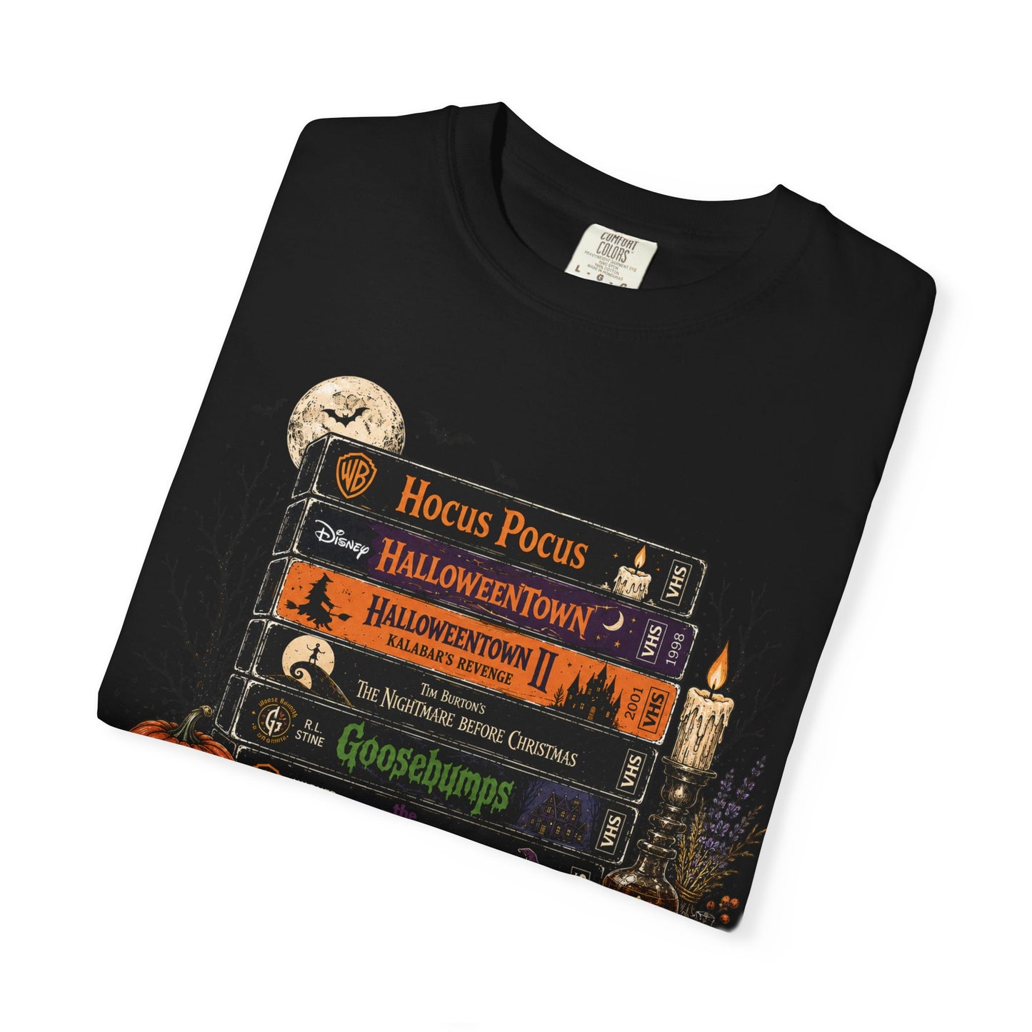 Spooky Movie Night Halloween T-Shirt | Vintage Fall Graphic Tee