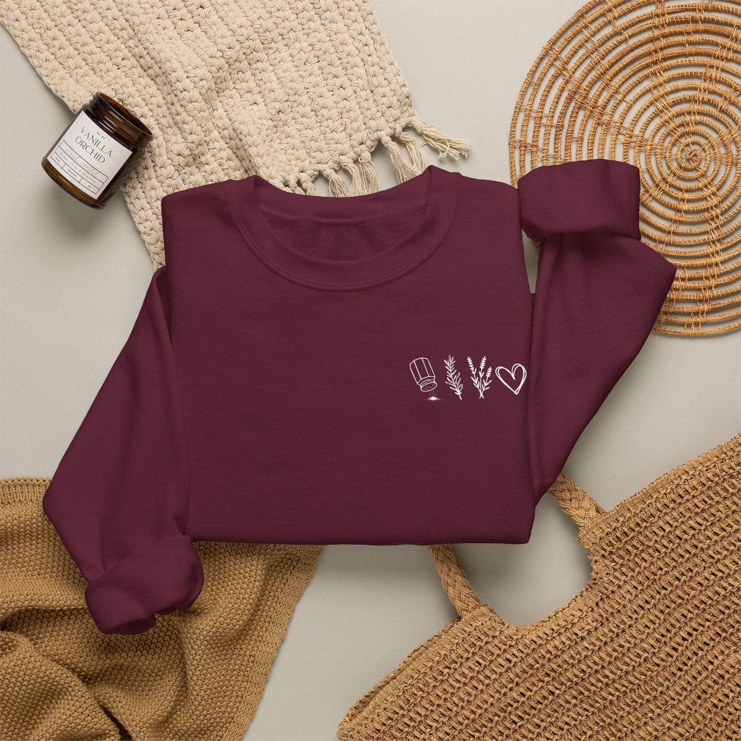 Salt, Rosemary, Lavender & Love Crewneck Sweatshirt | Practical Magic Graphic Sweatshirt