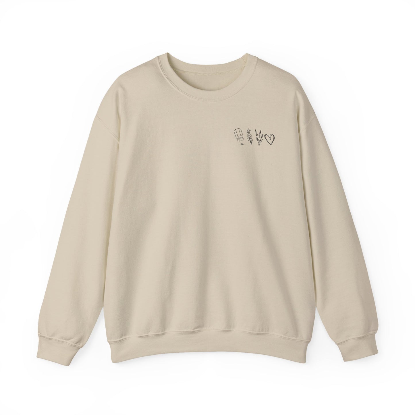 Salt, Rosemary, Lavender & Love Crewneck Sweatshirt | Practical Magic Graphic Sweatshirt